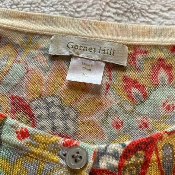 Spring! Garnet Hill Merino Button-up Cardigan - Picture 2 of 6